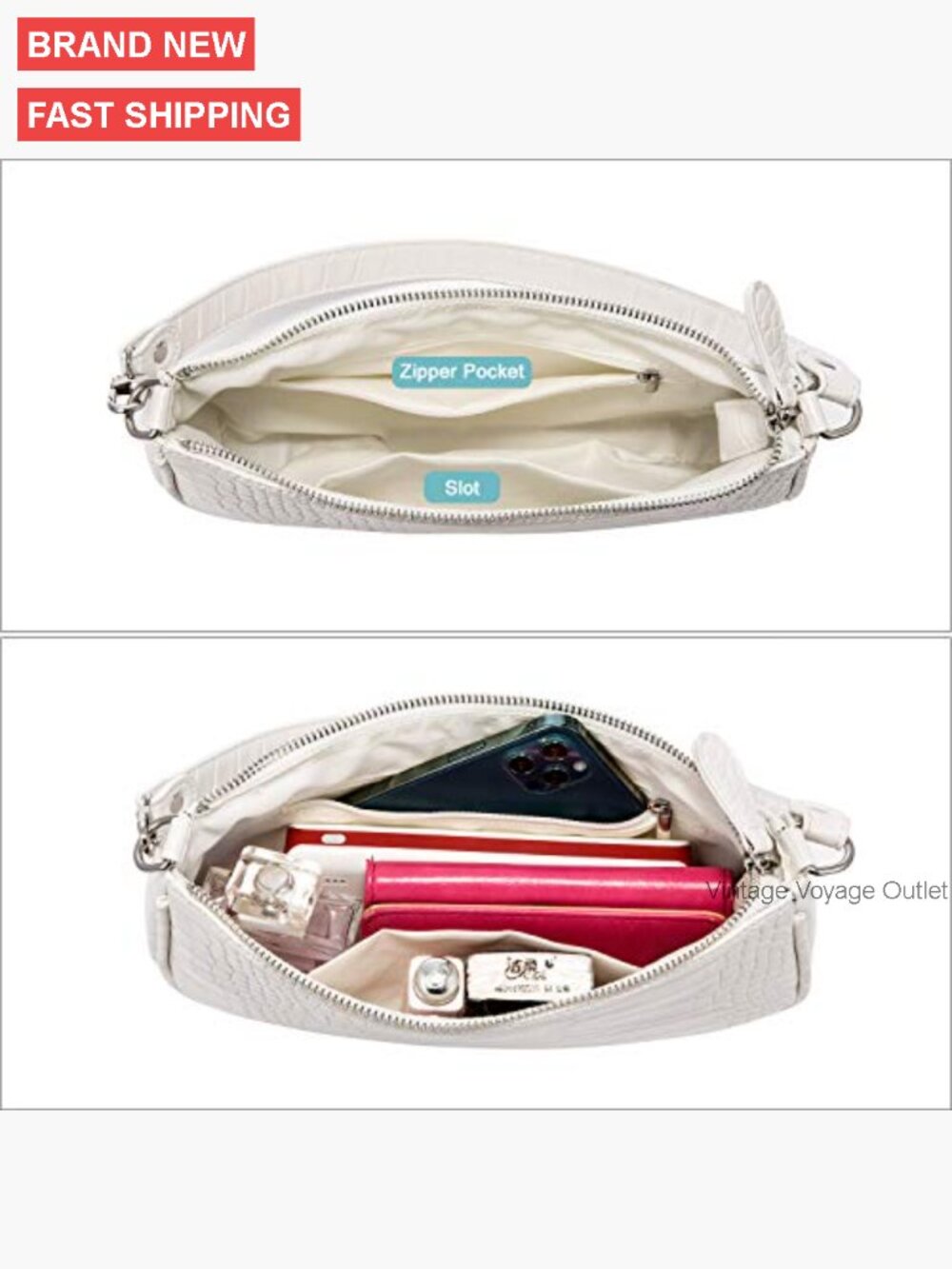 Small Retro Tote Handbag PU Leather Shoulder Bag Clutch Purse - Picture 5 of 7